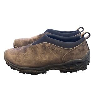 Merrell Winter Moc Gunsmoke Brown Suede Slip On Shoes Womens 11 J61773